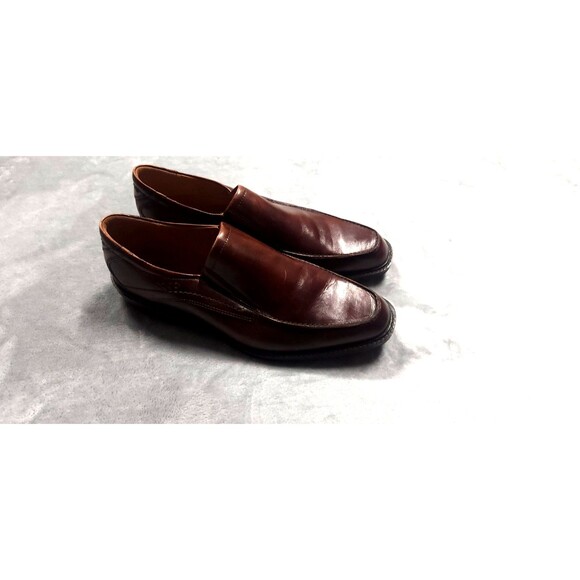 ECCO Men's Size 44 Brown Leather Slip On Comfort Dress Shoes - Picture 1 of 7